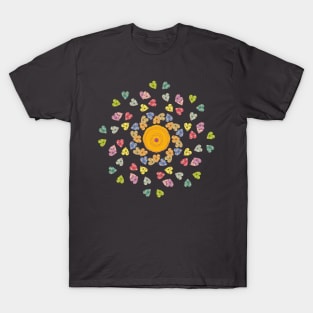 The tangle is unwound in the form of hearts T-Shirt